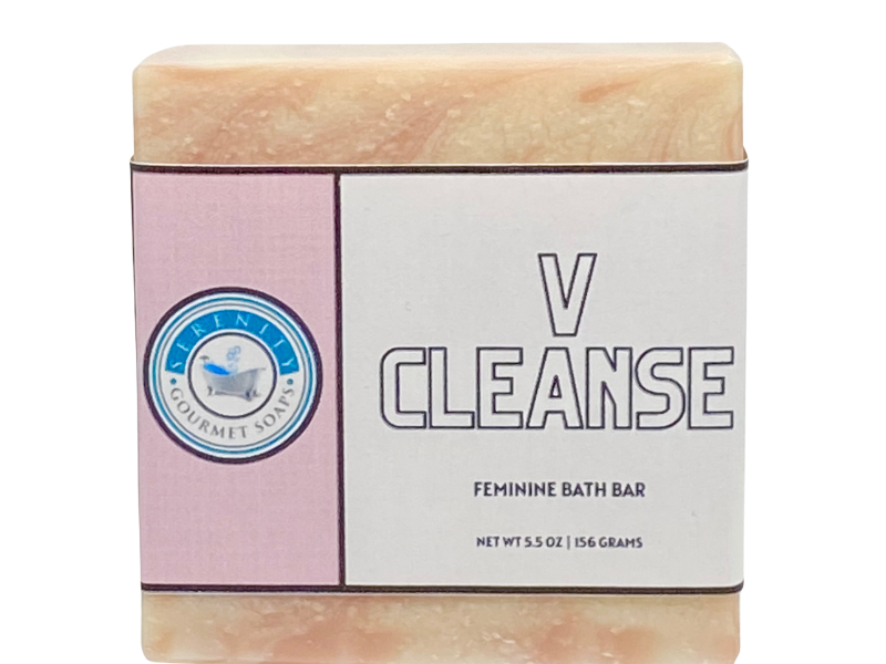 V CLEANSE ALL NATURAL FEMININE/YONI SOAP BAR W/APPLE CIDER VINIGER & ROSE CLAY (UNSCENTED)