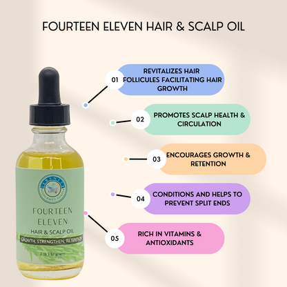 FOURTEEN ELEVEN (14-11) AYURVEDIC HAIR AND SCALP OIL