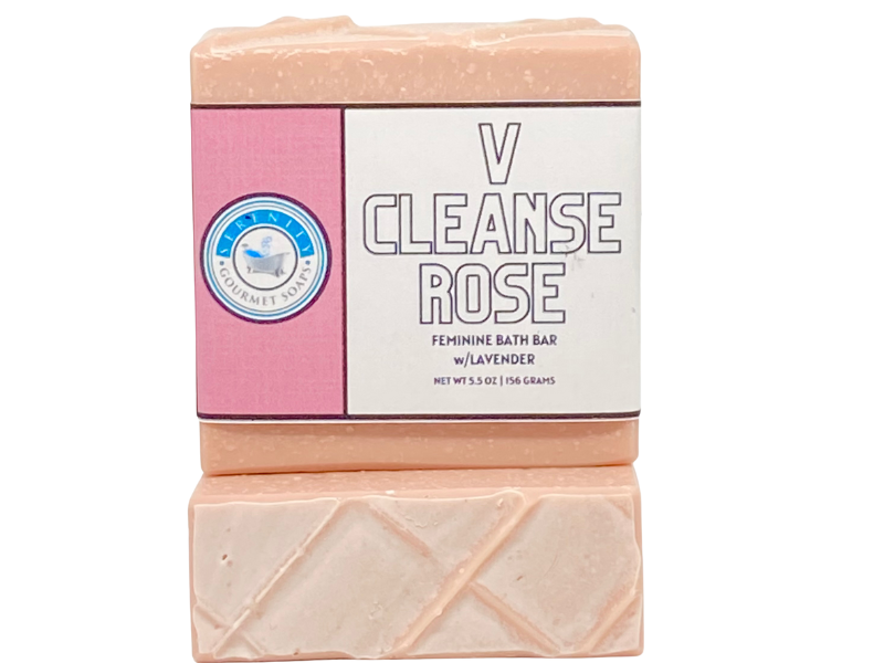 V CLEANSE ROSE ALL NATURAL FEMININE/YONI SOAP BAR W/LAVENDER ESSENTIAL OIL