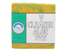 Load image into Gallery viewer, V CLEANSE ALOE ALL NATURAL FEMININE/YONI SOAP BAR W/CITRUS &amp; MINT
